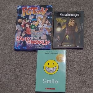 Popular Graphic Novel & Mystery Bundle (FGTeeV, Smile, Hello Neighbor)